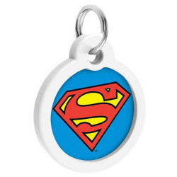 Collar WauDog Smart ID Zawieszka z QR-paszportem okrągła 3cm superman bohater - All4Animals