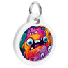 Collar WauDog Smart ID Zawieszka z QR-paszportem okrągła 3cm zębate potwory - All4Animals
