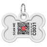 Collar WauDog Smart ID Zawieszka z QR-paszportem kość 4x3cm zębate potwory - All4Animals