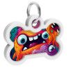 Collar WauDog Smart ID Zawieszka z QR-paszportem kość 4x3cm zębate potwory - All4Animals