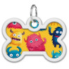 Collar WauDog Smart ID Zawieszka z QR-paszportem kość 4x3cm futrzane potwory - All4Animals