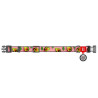 Collar WauDog Nylon Obroża nylonowa z QR-paszportem, plastikowy fastex, wzór AWOKADO NA RÓŻU, M 20mm/28-40cm - All4Animals