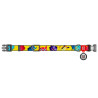 Collar WauDog Nylon Obroża nylonowa z QR-paszportem, plastikowy fastex, wzór FUTRZANE POTWORY, L 25mm/33-49cm - All4Animals