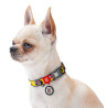 Collar WauDog Nylon Obroża nylonowa z QR-paszportem, plastikowy fastex, wzór FUTRZANE POTWORY, XXL 35mm/46-70cm - All4Animals