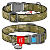Collar WauDog Nylon Obroża nylonowa z QR-paszportem, plastikowy fastex, wzór MILITARY, L 25mm/33-49cm - All4Animals