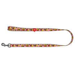 Collar WauDog Nylon Smycz nylonowa S 15mm/200cm, wzór AWOKADO NA RÓŻU - All4Animals
