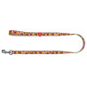 Collar WauDog Nylon Smycz nylonowa S 15mm/200cm, wzór AWOKADO NA RÓŻU - All4Animals