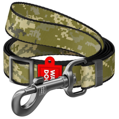 Collar WauDog Nylon Smycz nylonowa regulowana M 20mm/152-183cm, wzór MILITARY - All4Animals