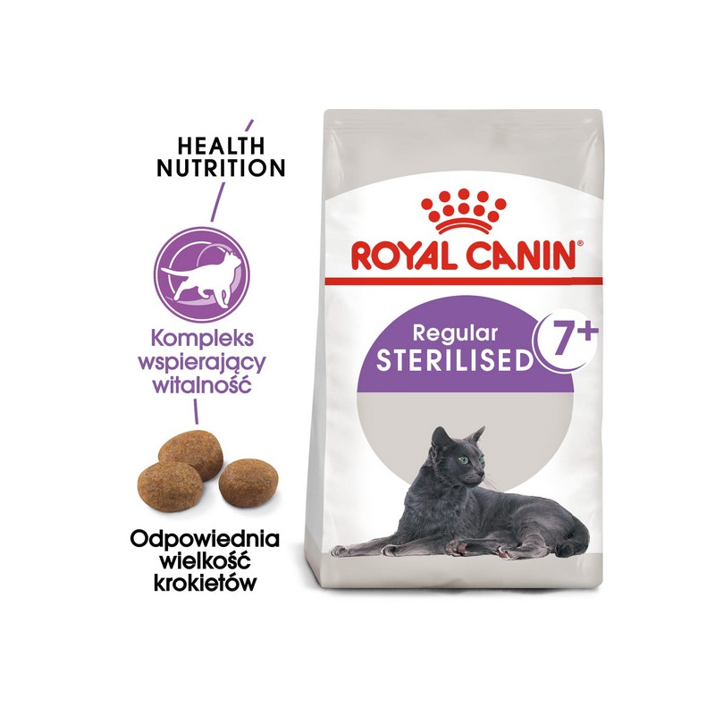 Royal Canin Sterilised 7+ karma sucha dla kotów dorosłych, od 7 do 12 roku życia, sterylizowanych 3,5kg - All4Animals