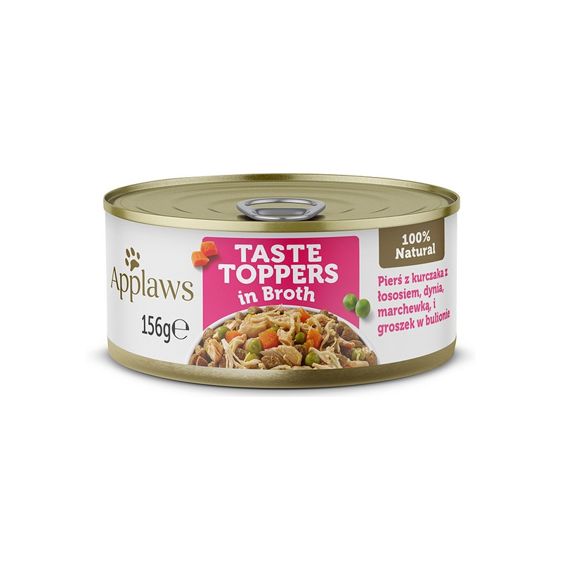 Applaws Dog Taste Toppers puszka z kurczakiem, łososiem i warzywami 156g - All4Animals
