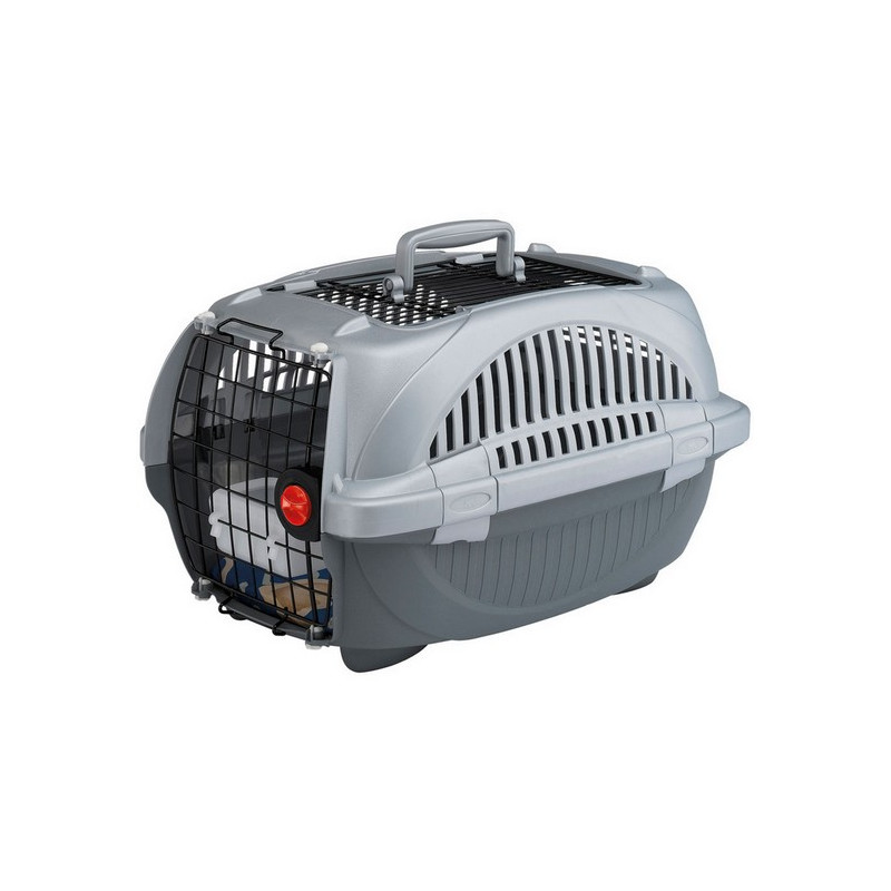 Ferplast Atlas Deluxe 20 Open - transporter z otwieranym sufitem srebrno-szary - All4Animals