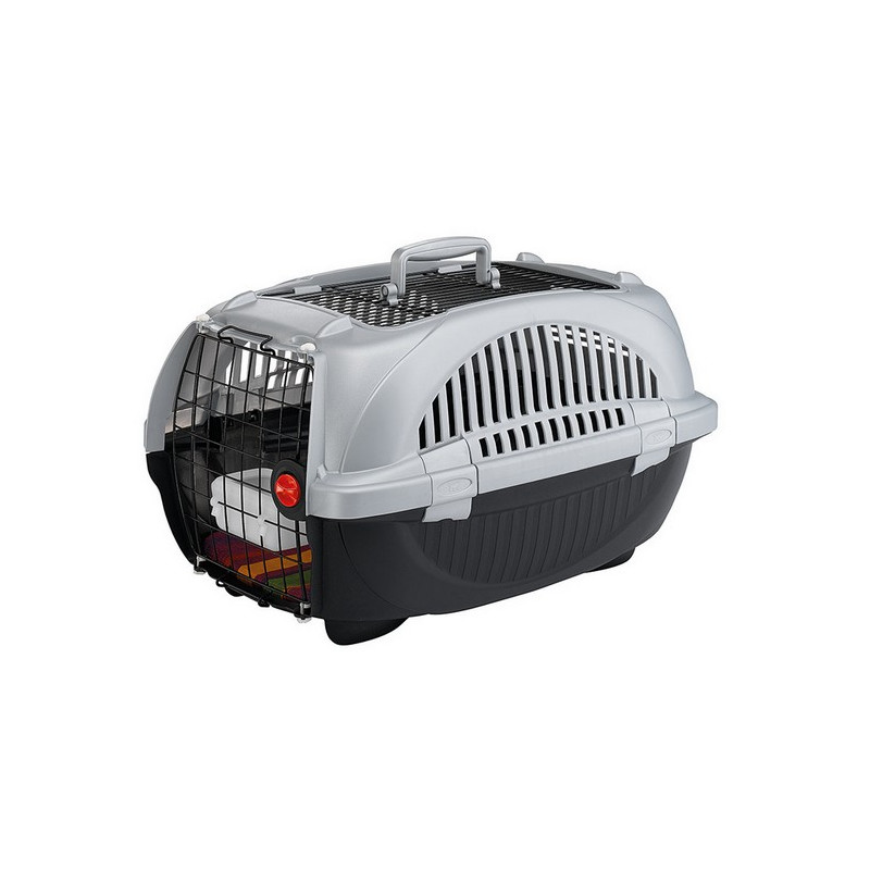 Ferplast Atlas Deluxe 20 Open - transporter z otwieranym sufitem srebrno-czarny - All4Animals