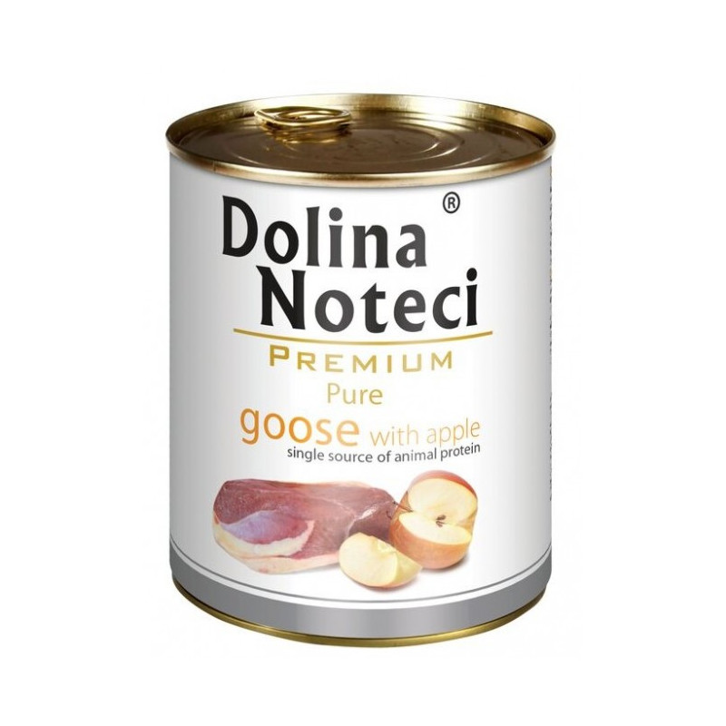 Dolina Noteci Premium Pies Pure Gęś i jabłko puszka 800g - All4Animals