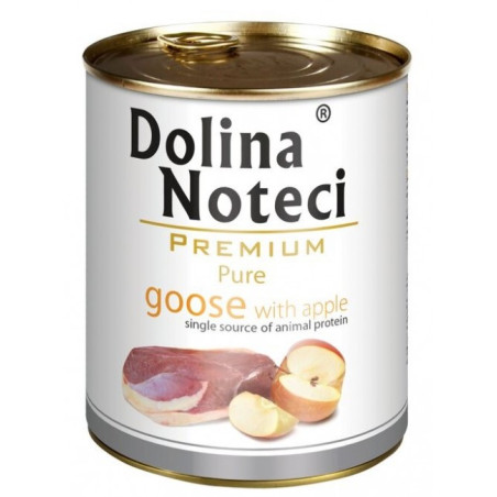 Dolina Noteci Premium Pies Pure Gęś i jabłko puszka 800g - All4Animals