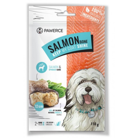 Pawerce Salmon Bone Medium Breeds 2szt/op 110g/12cm - All4Animals