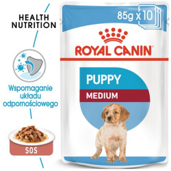 Royal Canin Medium Puppy karma mokra w sosie dla szczeniąt, od 2 do 12 miesiąca, ras średnich 140g - All4Animals
