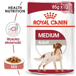 Royal Canin Medium Adult karma mokra w sosie dla psów dorosłych, ras średnich saszetika 140g - All4Animals