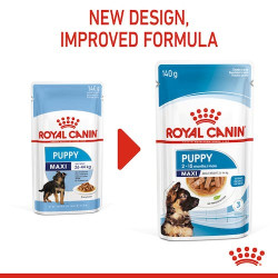 Royal Canin Maxi Puppy karma mokra w sosie dla szczeniąt, od 2 do 15 miesiąca życia, ras dużych saszetka 140g - All4Animals