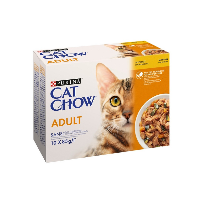Purina Cat Chow Kurczak i cukinia saszetki 10x85g - All4Animals