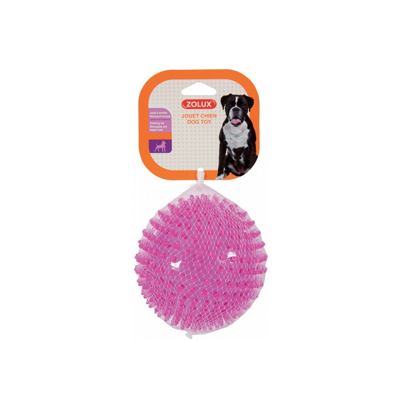Zolux Zabawka TPR POP Piłka z kolcami 13cm różowa - All4Animals