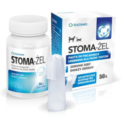 Stoma-żel - pasta do pielęgnacji uzębienia psów i kotów 50g + szczoteczka - All4Animals