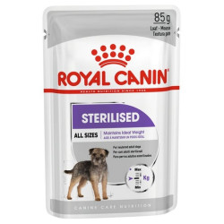 Royal Canin Sterilised karma mokra dla psów dorosłych, wszystkich ras po sterylizacji, pasztet saszetka 85g - All4Animals