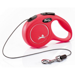 Flexi New Classic Smycz linka XS 3m czerwona - All4Animals