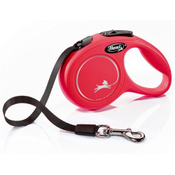 Flexi New Classic Smycz taśma XS 3m czerwona - All4Animals