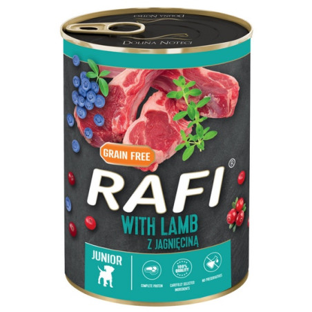 Rafi Pies Junior Jagnięcina puszka 400g - All4Animals