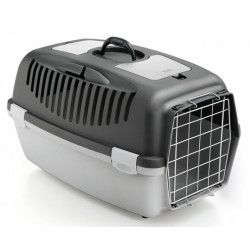 Stefanplast Transporter Gulliver 2 metalowe drzwi szary - All4Animals