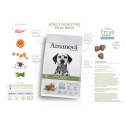 Amanova Dog Adult Digestive Divine Rabbit - królik 10kg - All4Animals