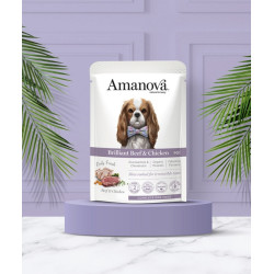Amanova Dog Adult Brilliant Beef & Chicken - wołowina i kurczak saszetka 100g - All4Animals