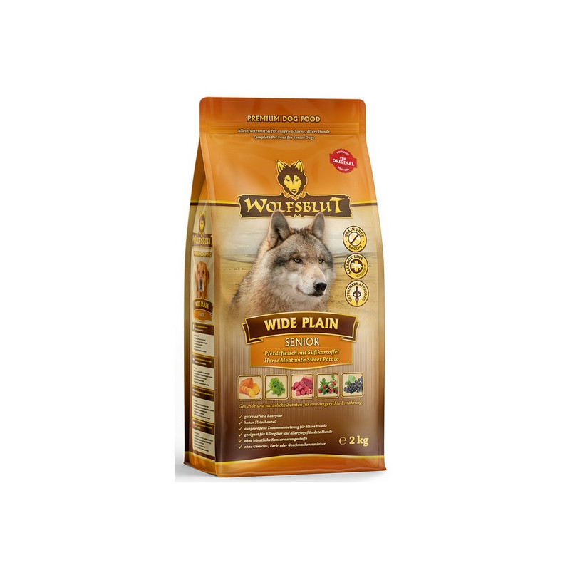 Wolfsblut Dog Wide Plain Senior - konina i bataty 2kg - All4Animals