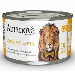 Amanova Cat Chicken Fillets - kurczak w bulionie puszka 70g - All4Animals