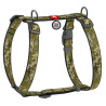 Collar WauDog Nylon Szelki nylonowe anatomiczne w kształcie litery H, z QR-paszportem, plastikowy fastex, wzór MILITARY, rozmiar
