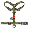 Collar WauDog Nylon Szelki nylonowe anatomiczne w kształcie litery H, z QR-paszportem, plastikowy fastex, wzór MILITARY, rozmiar