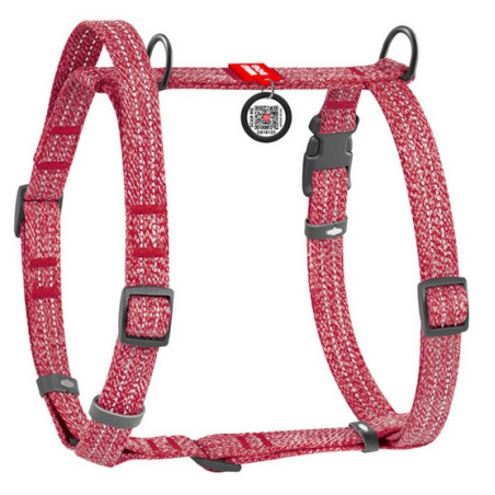 Collar WauDog Re-Cotton Szelki z rączką z regenerowanej bawełny anatomiczne w kształcie litery H, odblaskowe z QR-paszportem, pl