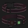Collar WauDog Nylon Mono Obroża nylonowa odblaskowa z QR-paszportem, plastikowy fastex, S 15mm/25-35cm różowa - All4Animals