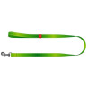 Collar WauDog Nylon Mono Smycz nylonowa odblaskowa M 20mm/200cm jasnozielona - All4Animals