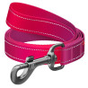 Collar WauDog Nylon Mono Smycz nylonowa odblaskowa S 15mm/200cm różowa - All4Animals