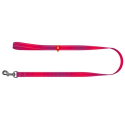 Collar WauDog Nylon Mono Smycz nylonowa odblaskowa S 15mm/200cm różowa - All4Animals
