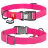 Collar Waterproof Obroża wodoodporna z QR-paszportem, plastikowy fastex, S 15mm/25-35cm różowa - All4Animals