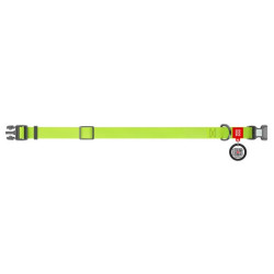 Collar Waterproof Obroża wodoodporna z QR-paszportem, plastikowy fastex, L 25mm/33-49cm jasnozielona - All4Animals