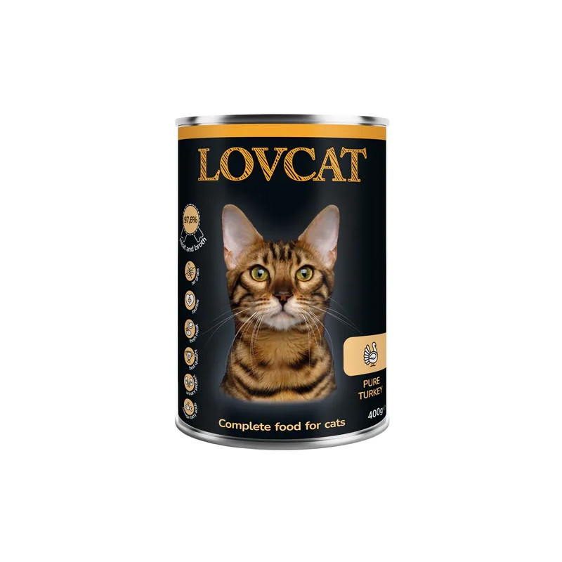 Lovcat Pure Turkey puszka 400g - All4Animals