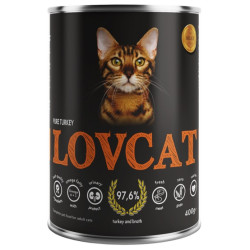 Lovcat Pure Turkey puszka 400g - All4Animals