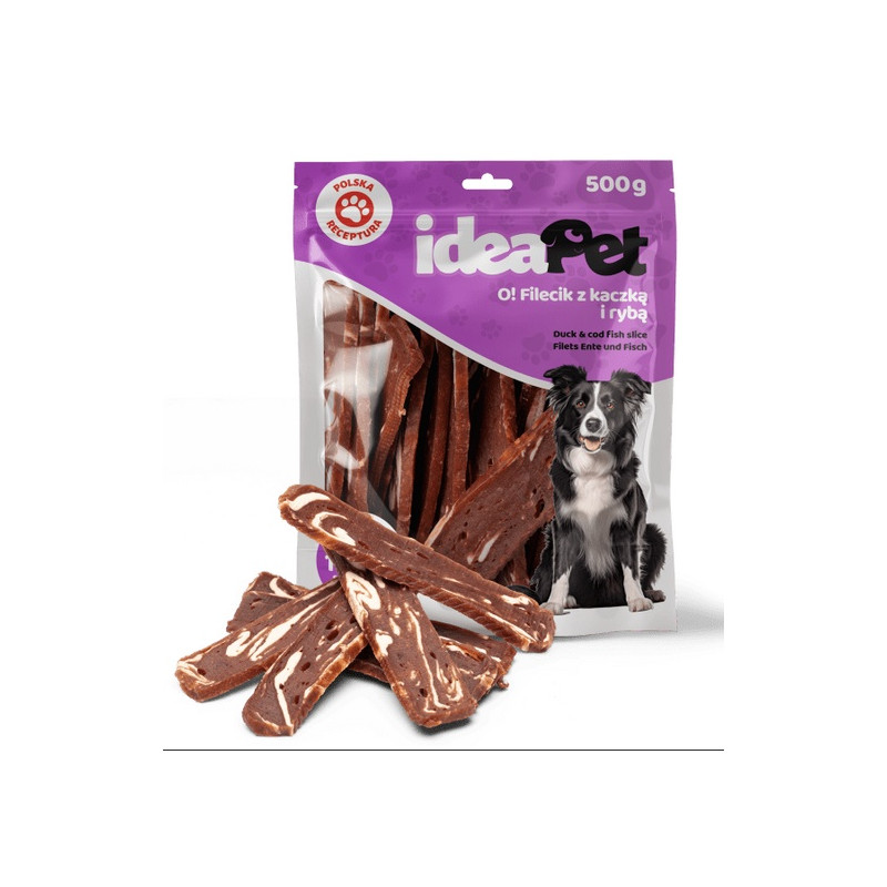 IdeaPet Fileciki z kaczką i rybą 500g - All4Animals IdeaPet Fileciki z kaczką i rybą 500g - All4Animals