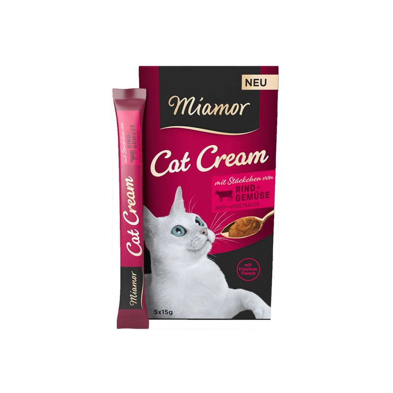 Miamor Cat Cream Wolowina i warzywa 6x15g - All4Animals