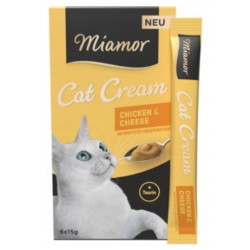 Miamor Cat Cream Kurczak i ser 6x15g - All4Animals