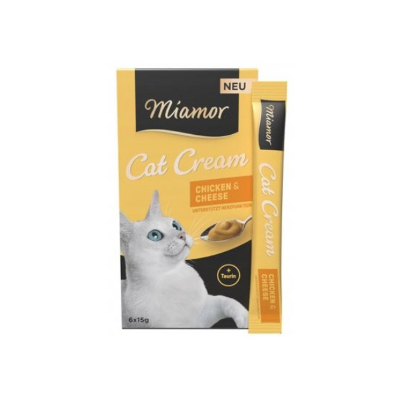 Miamor Cat Cream Kurczak i ser 6x15g - All4Animals