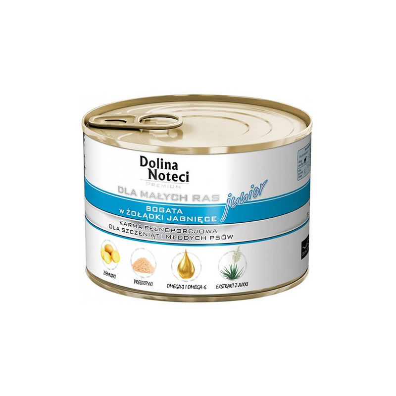 Dolina Noteci Premium Pies Mały Junior żołądki jagnięce 185g - All4Animals